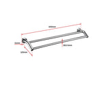 Double Classic Chrome Towel Bar Rail Bathroom