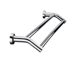 Double Classic Chrome Towel Bar Rail Bathroom