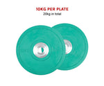 Set Of 2 X 10Kg Pro Olympic Rubber Bumper Weight Plate
