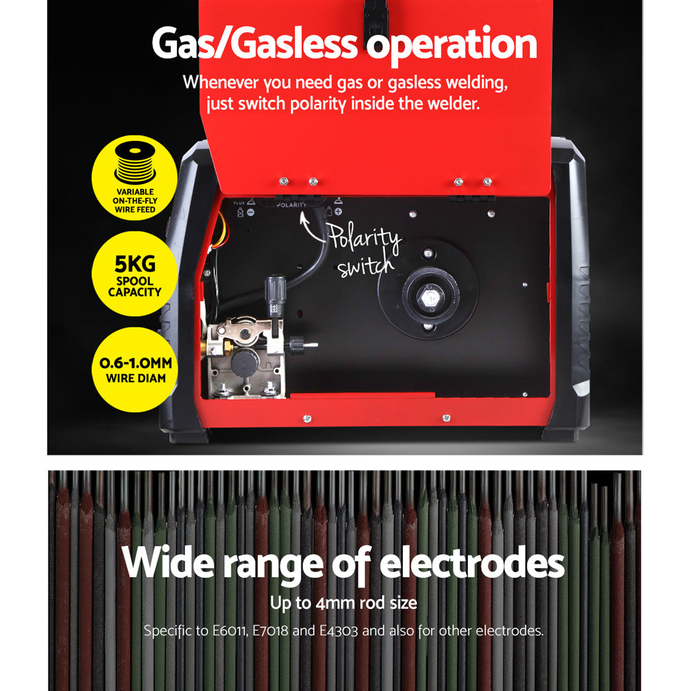 300 Amp Inverter Welder DC MIG MMA Gas Gasless Welding Machine Portable
