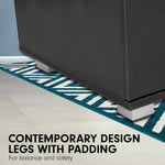 Bedside Table with Drawers MDF Wood - Black