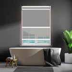 Modern Day/Night Double Roller Blinds Commercial Quality 120x210cm Cream White