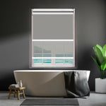 Modern Day/Night Double Roller Blinds Commercial Quality 180x210cm Coffee Black