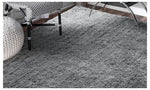 Soft Anti Slip Rectangle Plush Shaggy Floor Rug Carpet in Charcoal 90x150cm