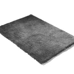 Soft Anti Slip Rectangle Plush Shaggy Floor Rug Carpet in Charcoal 90x150cm