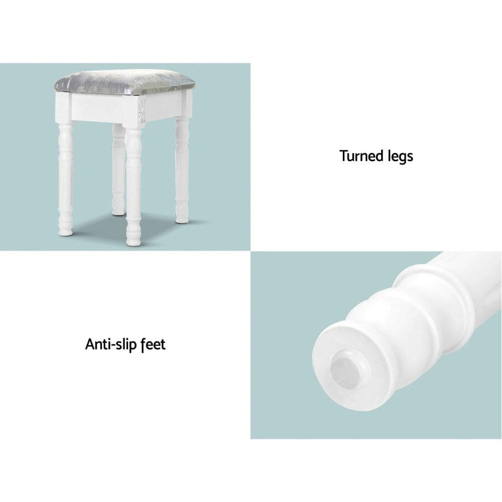 Dressing Table Stool Mirror White Mirrors Tables Jewellery Cabinet Box
