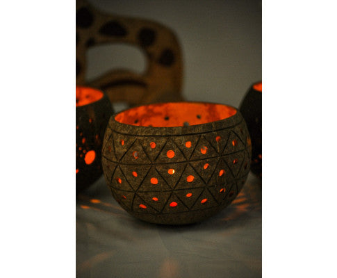Coco Candle Holder- Golden Pineapple