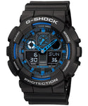Casio G-Shock Analogue/Digital Mens Black Watch GA100-1A2 GA-100-1A2DR