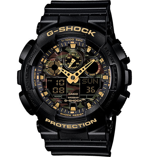  Casio G-Shock Analogue/Digital Mens Camouflage Black/Gold Watch...