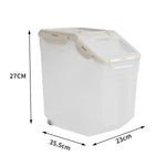 Pet Food Container Dog Cat Feeding Feeder Storage Box With Wheel 5L