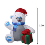 Inflatable Christmas Decorations Polar bear 1.2M LED Lights Xmas Party