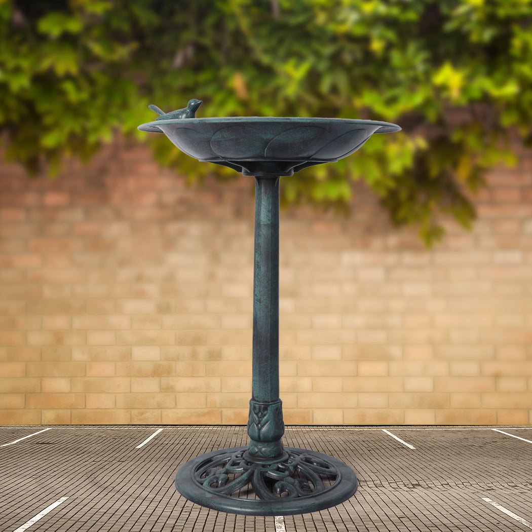 Premium quality 2PC Bird Bath Feeder Food Station -Green