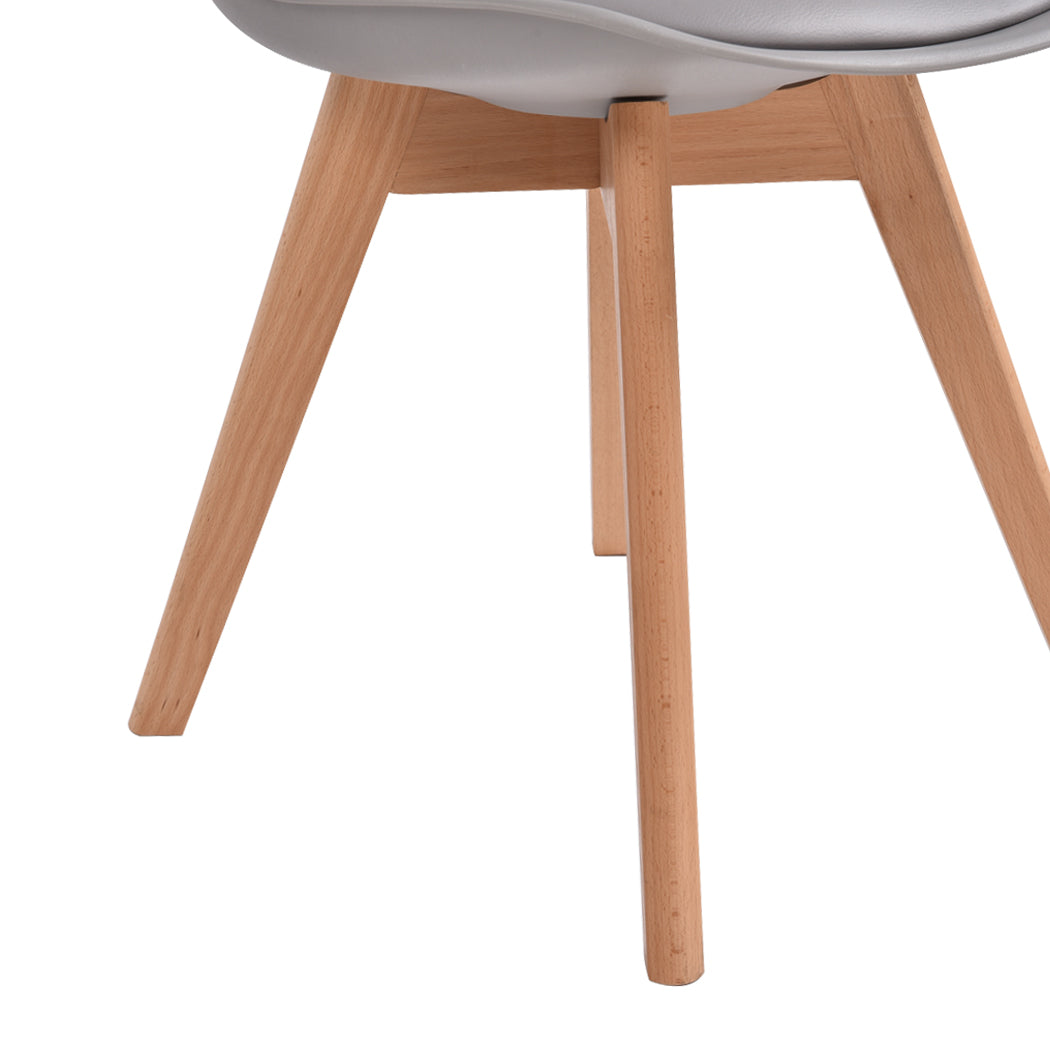 2x Retro Replica Leather Dining Chair