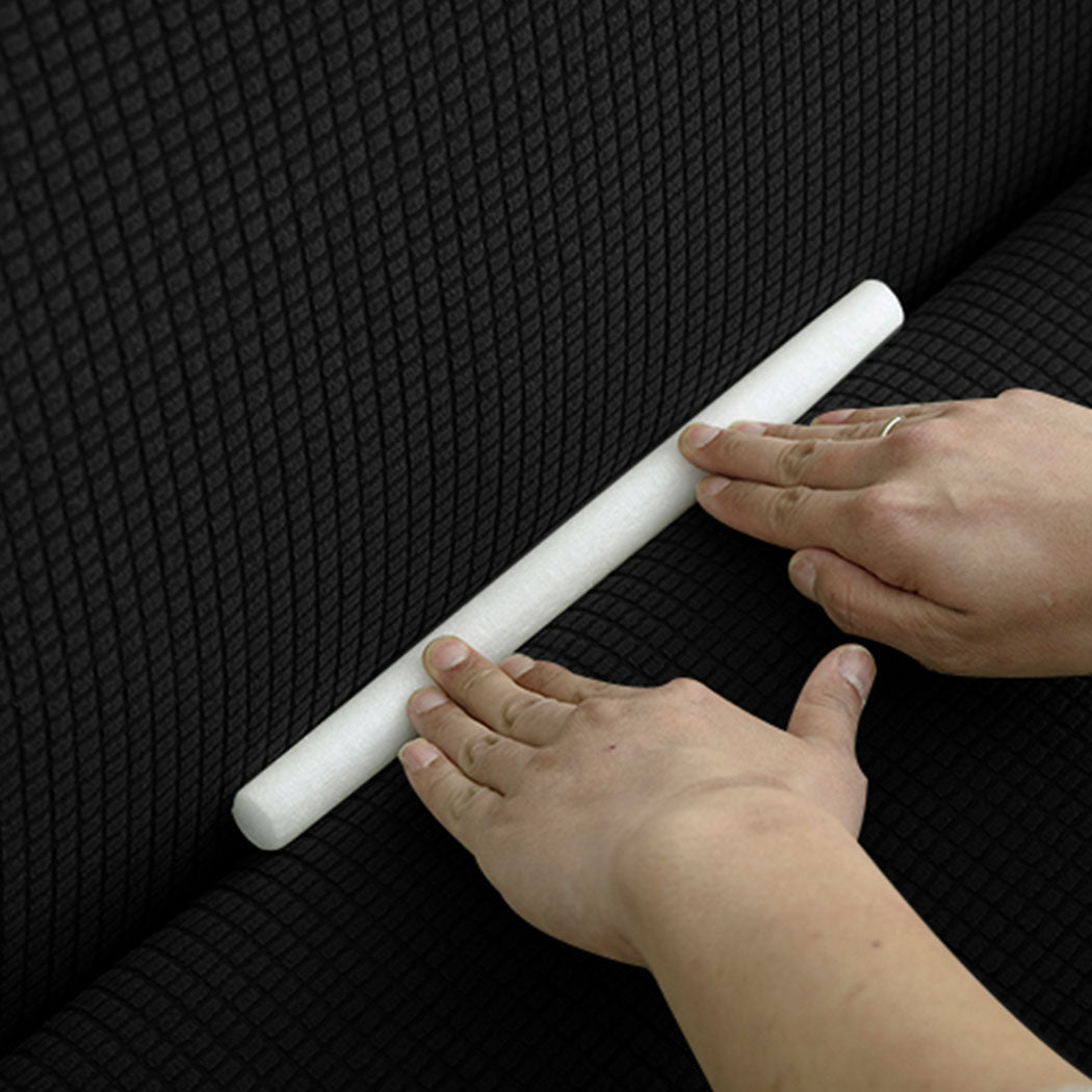 Couch Stretch Sofa Lounge Cover Protector Slipcover 4 Seater Black