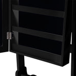 Dual Use Mirror Jewellery Cabinet in Black Colour