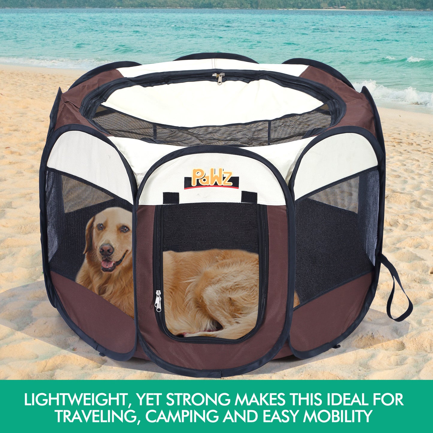 Dog Playpen Pet Play Pens Foldable Panel Tent Cage Portable Puppy Crate 36"