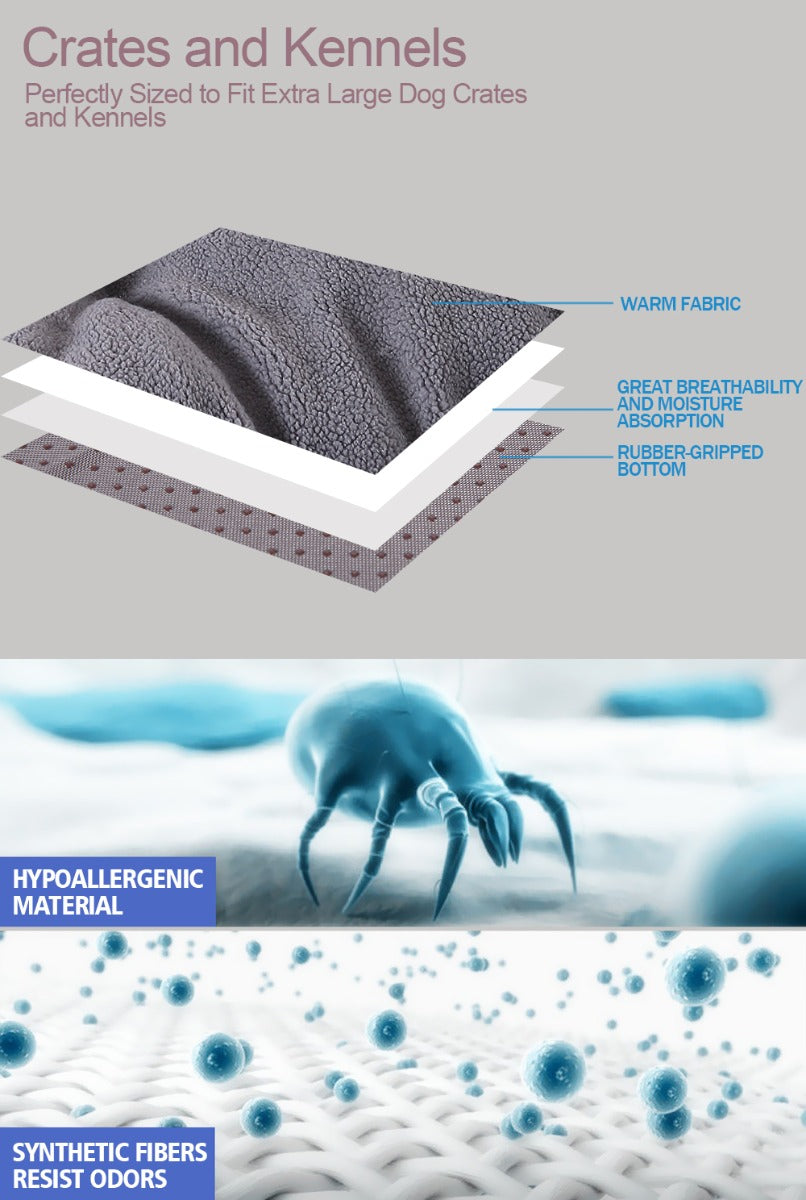 Heavy Duty Pet Bed Mattress Dog Cat Pad Mat Cushion Winter Warm Soft Size L