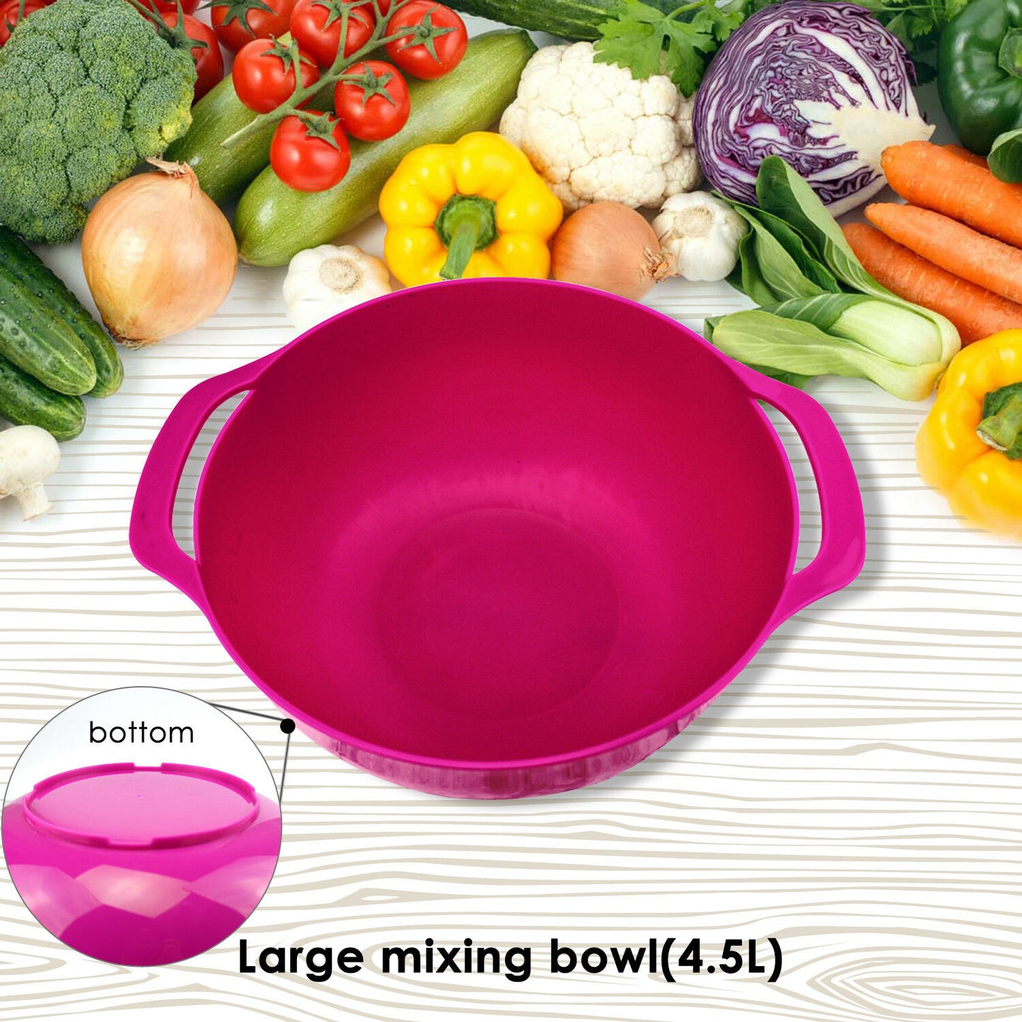 10 Pcs Nesting Rainbow Measuring Cups Mixing Bowls with Handles Sieve Spoon