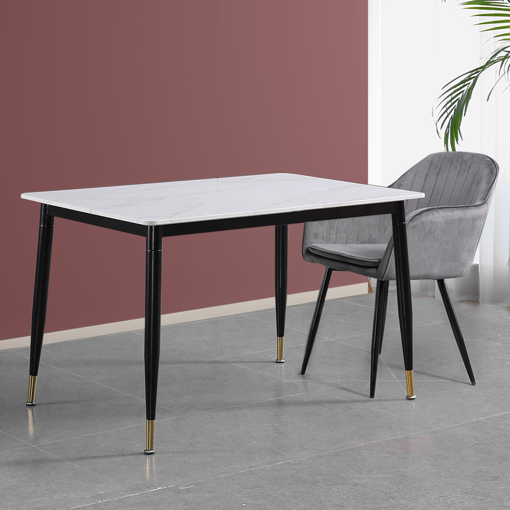 Metal Dining Table Legs Steel White