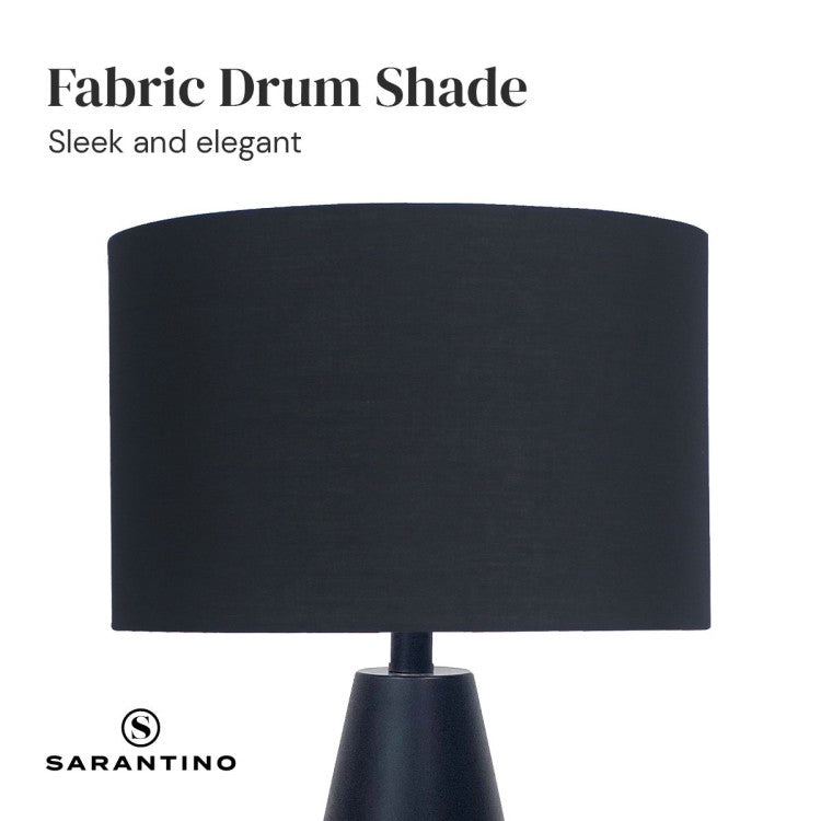 Metal Table Lamp in Black and Gold - 28×28×20cm