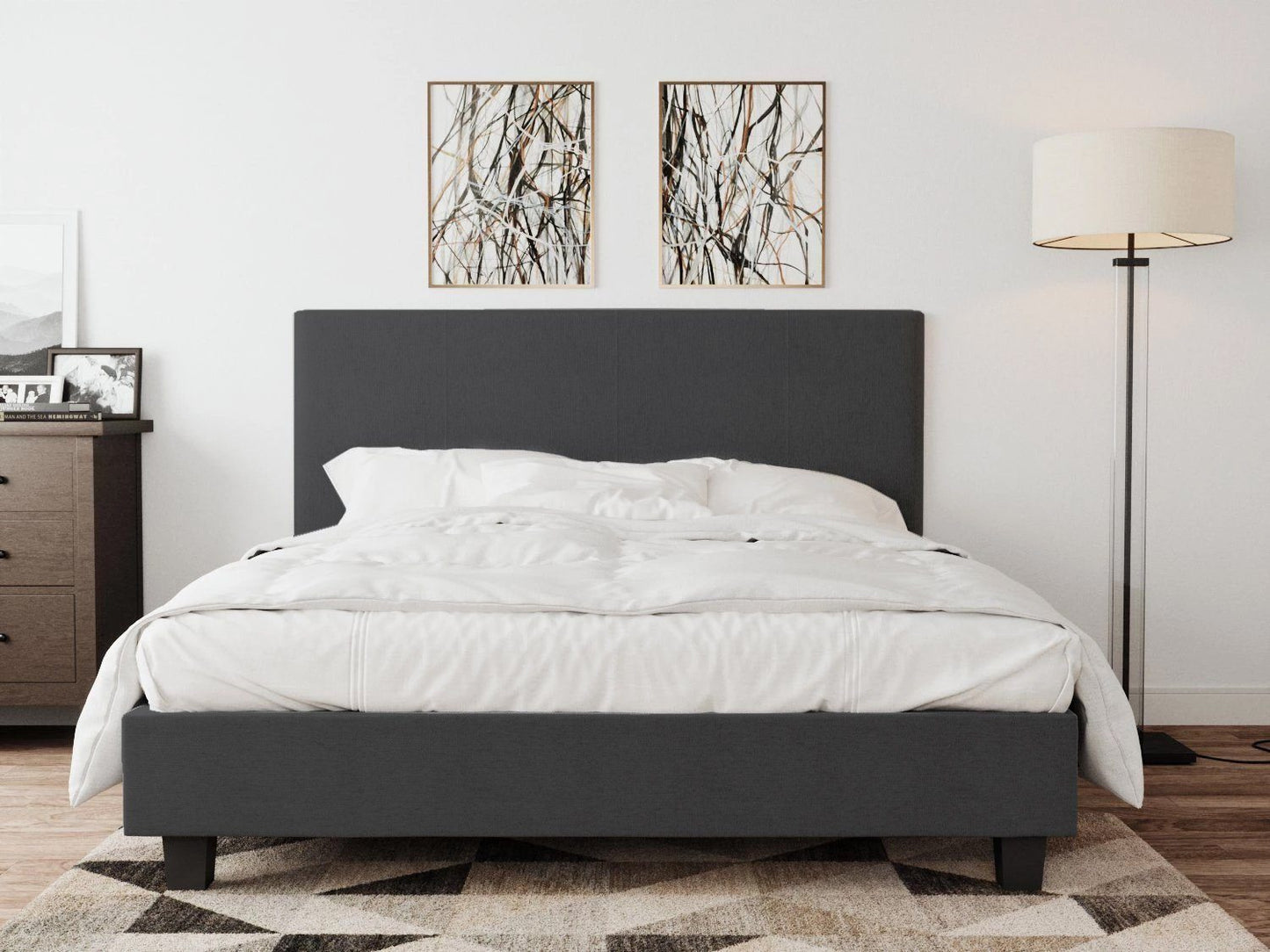 Bed frame charcoal queen