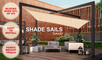 Wallaroo Square Shade Sail 6m x 6m - Sand