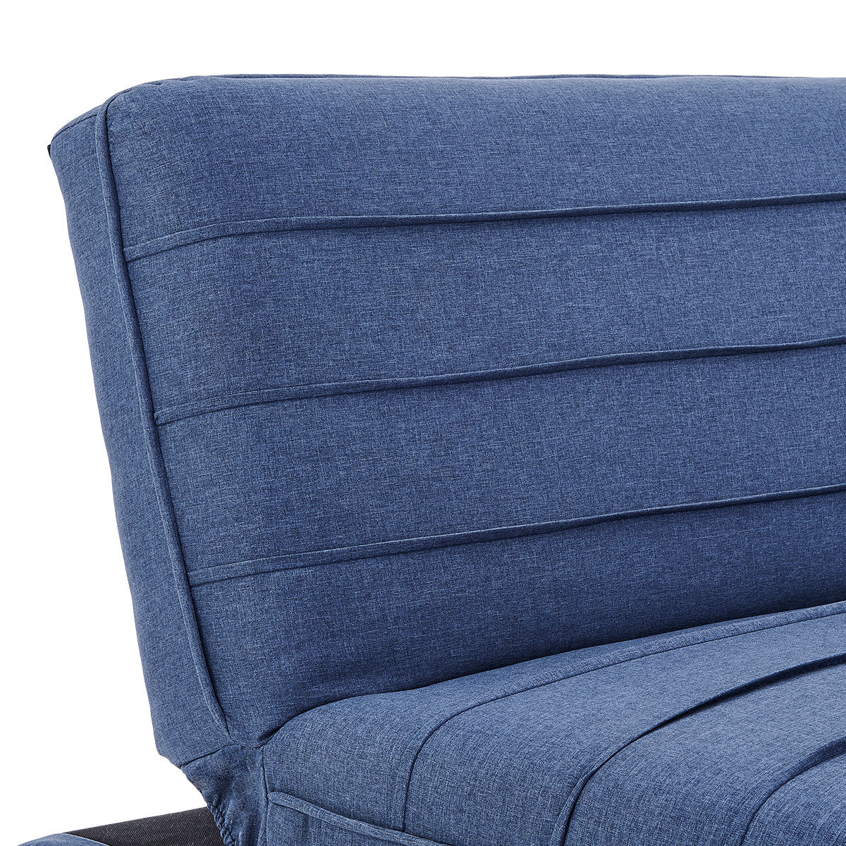 3 Seater Modular Linen Fabric Sofa Bed Couch - Dark Blue