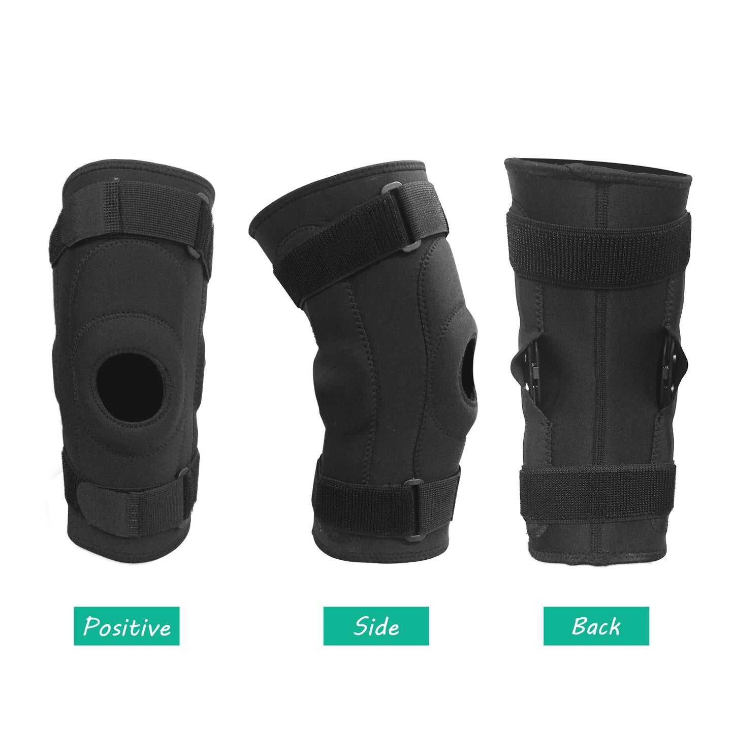 Double Metal Hinged Full Knee Support Brace Knee Protection Equipment Size M