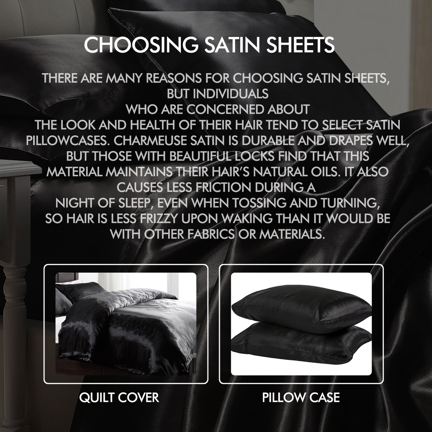1000TC Silk Satin Duvet Cover Set in King Size in Burgundy Colour