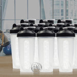10x 700ml GYM Protein Supplement Drink Mixer Shaker Shake Ball Bottle