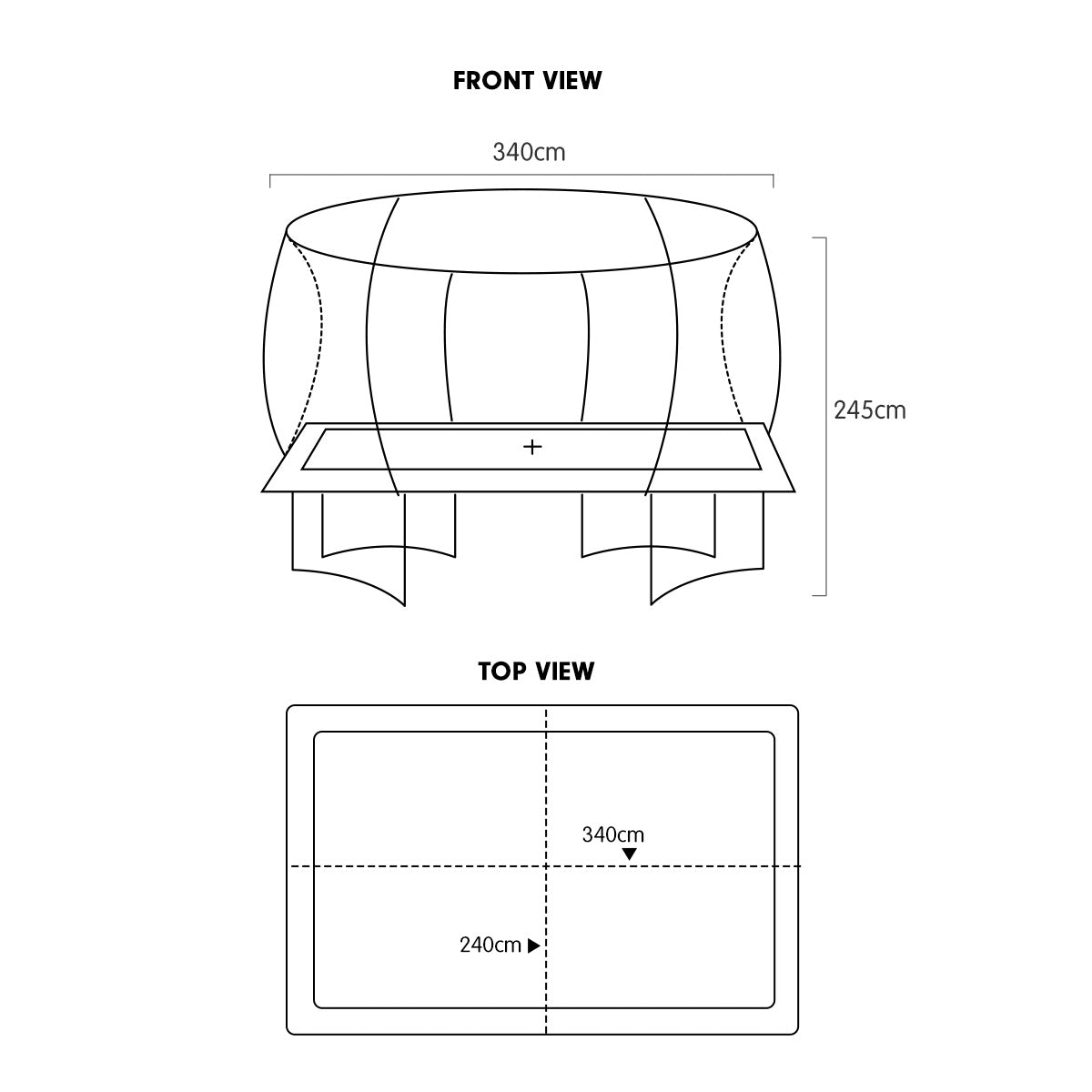 Kahuna Trampoline 6ft x 9ft Rectangular Outdoor Basketball Set