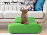 Portable Foldable Pet Stairs Green