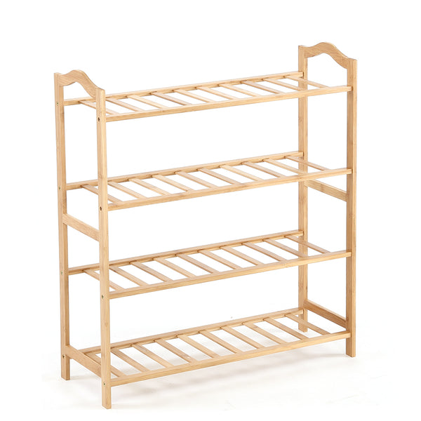  Bamboo Shoe Rack Storage Wooden-Stylish