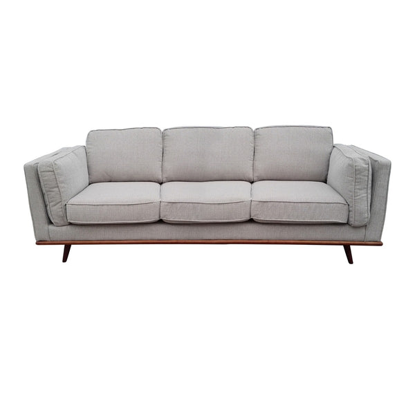  Beige Fabric 3-Seater Modern Lounge Sofa