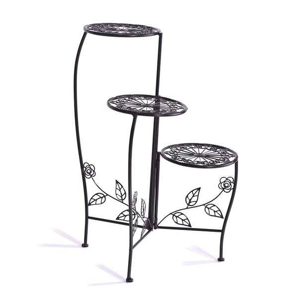 Plant Stand Outdoor Indoor Flower Pots Black