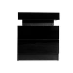 Bedside Tables Side Table 2 Drawers Black