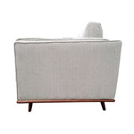 Beige Fabric 3-Seater Modern Lounge Sofa