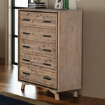 Silver Brush Tallboy With 5 Storage Drawers