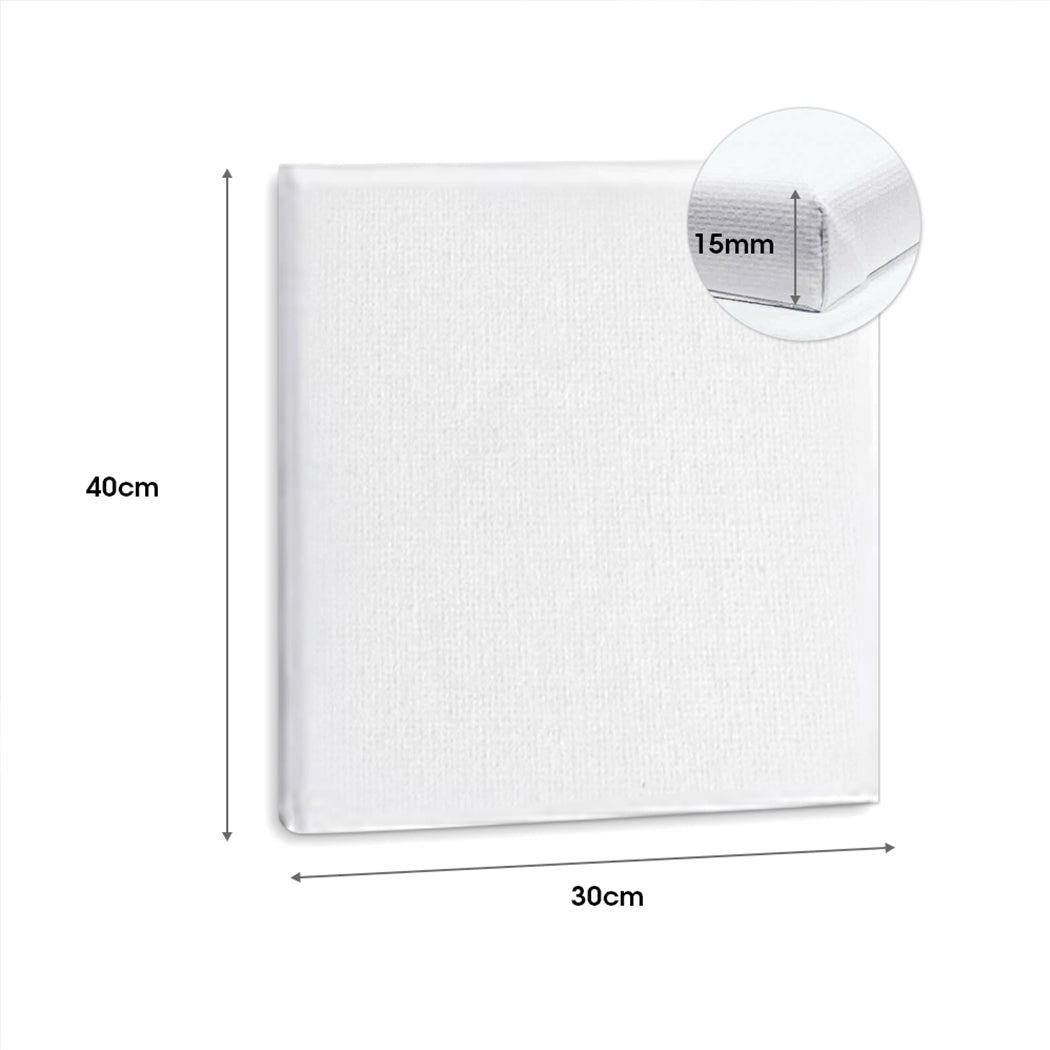 5x Artist Canvas Blank Stretched Canvases-Stylish