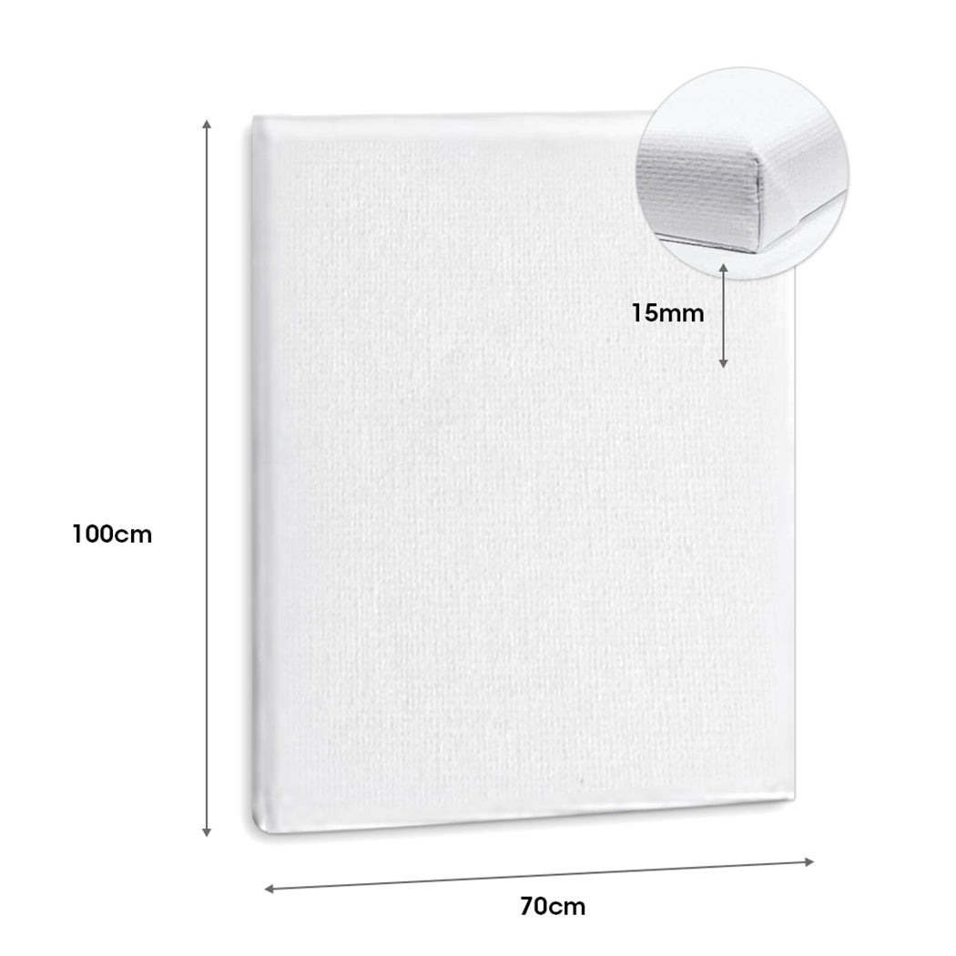 5x Artist Canvas Blank Stretched Canvases