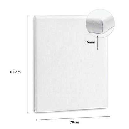 5x Artist Canvas Blank Stretched Canvases