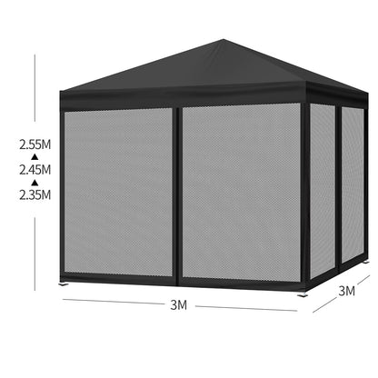 Gazebo Pop Up Marquee Outdoor Black