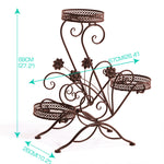 Durable Bronze Metal Plant Stand