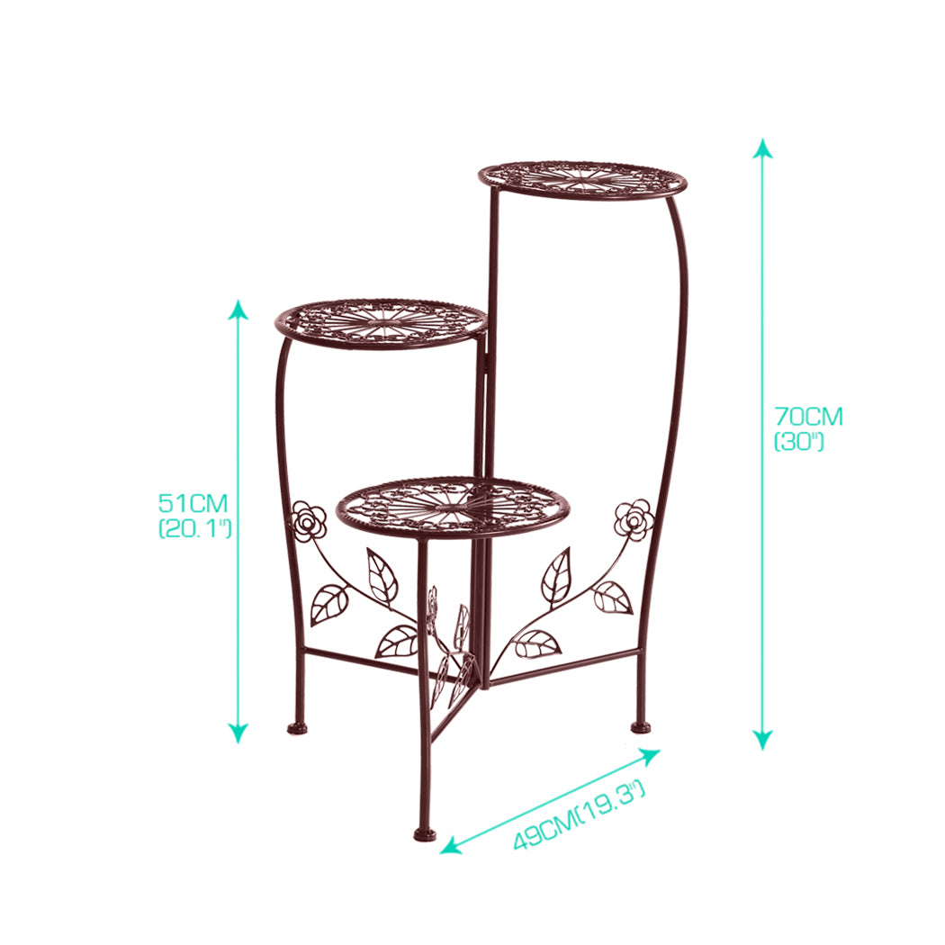 Plant Stand Outdoor Indoor Flower Pots Bronze
