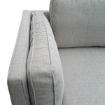 Beige Fabric 3-Seater Modern Lounge Sofa