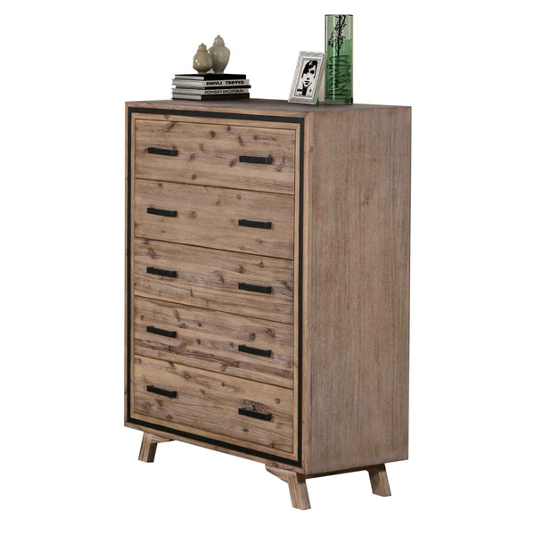  Silver Brush Tallboy With 5 Storage Drawers