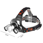 LED Headlamp USB Rechargeable Head Torch