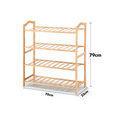 Bamboo Shoe Rack Storage Wooden-Stylish