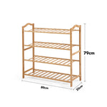 Bamboo Shoe Rack Storage Wooden-Elegant