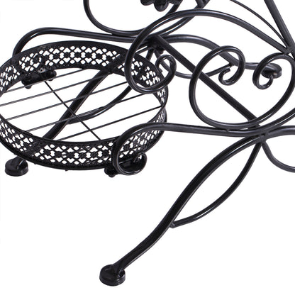 Sturdy Black Metal Plant Stand